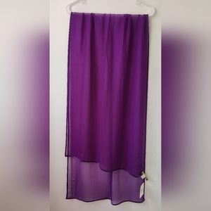 BERNIE OF NEW YORK Women's Silk Purple Scarf